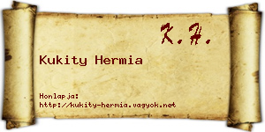 Kukity Hermia névjegykártya